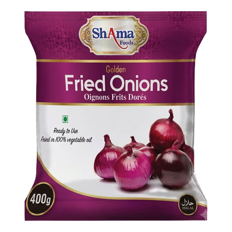 SHAMA Fried Onions 400g (CT24) – Carton de 24 | Oignons Frits Croustillants