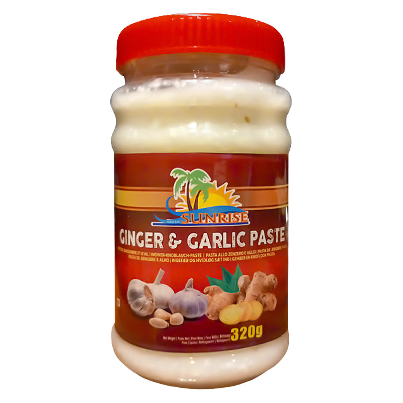 SUNRISE Garlic Ginger Paste 320g x 12 – Carton de 12 | Pâte Ail & Gingembre