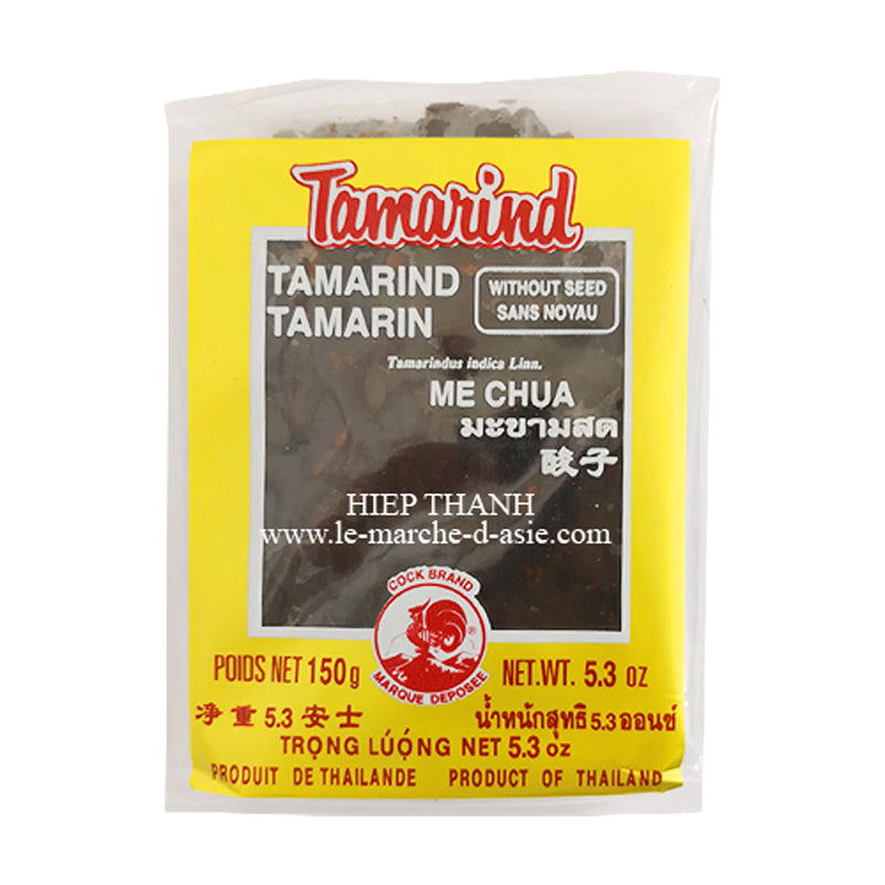 COCK BRAND Tamarin Dénoyauté 150g (CT100) – Carton de 100 | Tamarin Dénoyauté