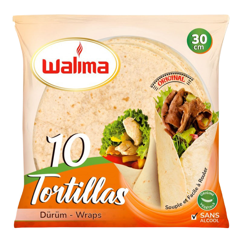 WALIMA Tortillas 30cm x 10 (CT10) – Carton de 10 | Galettes Tortilla