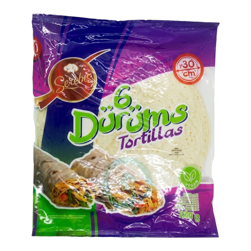 SEREBIS Tortillas Durums 30cm 480g (CT15) – Carton de 15 | Galettes Durum