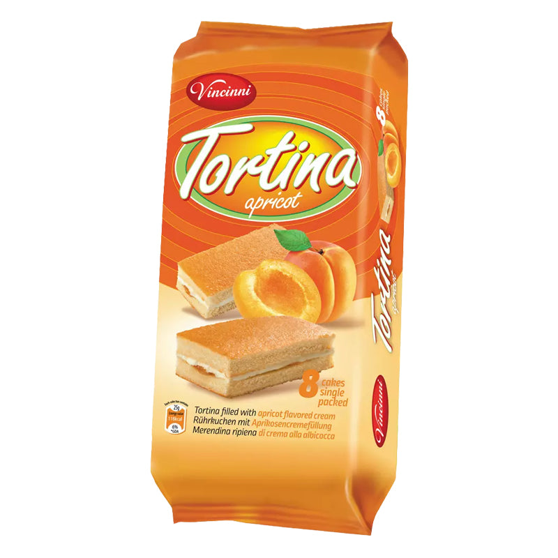 Tortina Abricot Carton 200g x 12 – Carton de 12 | Biscuits Fourrés