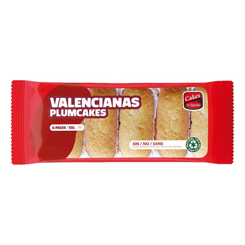 Valencianas Plumcakes 300g x 12 (CT12) – Carton de 12 | Gâteaux Espagnols